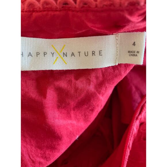 Happy X Nature Red Eyelet Cotton Dress - Picture 5 of 5